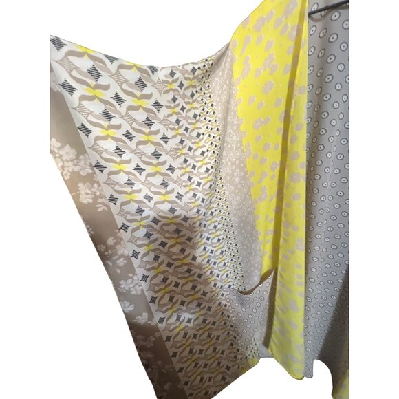 Susan Graver Womens Lightweight Open Kimono Cardigan Size XL Yellow/Taupe Multic - Picture 4 of 5